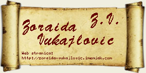 Zoraida Vukajlović vizit kartica